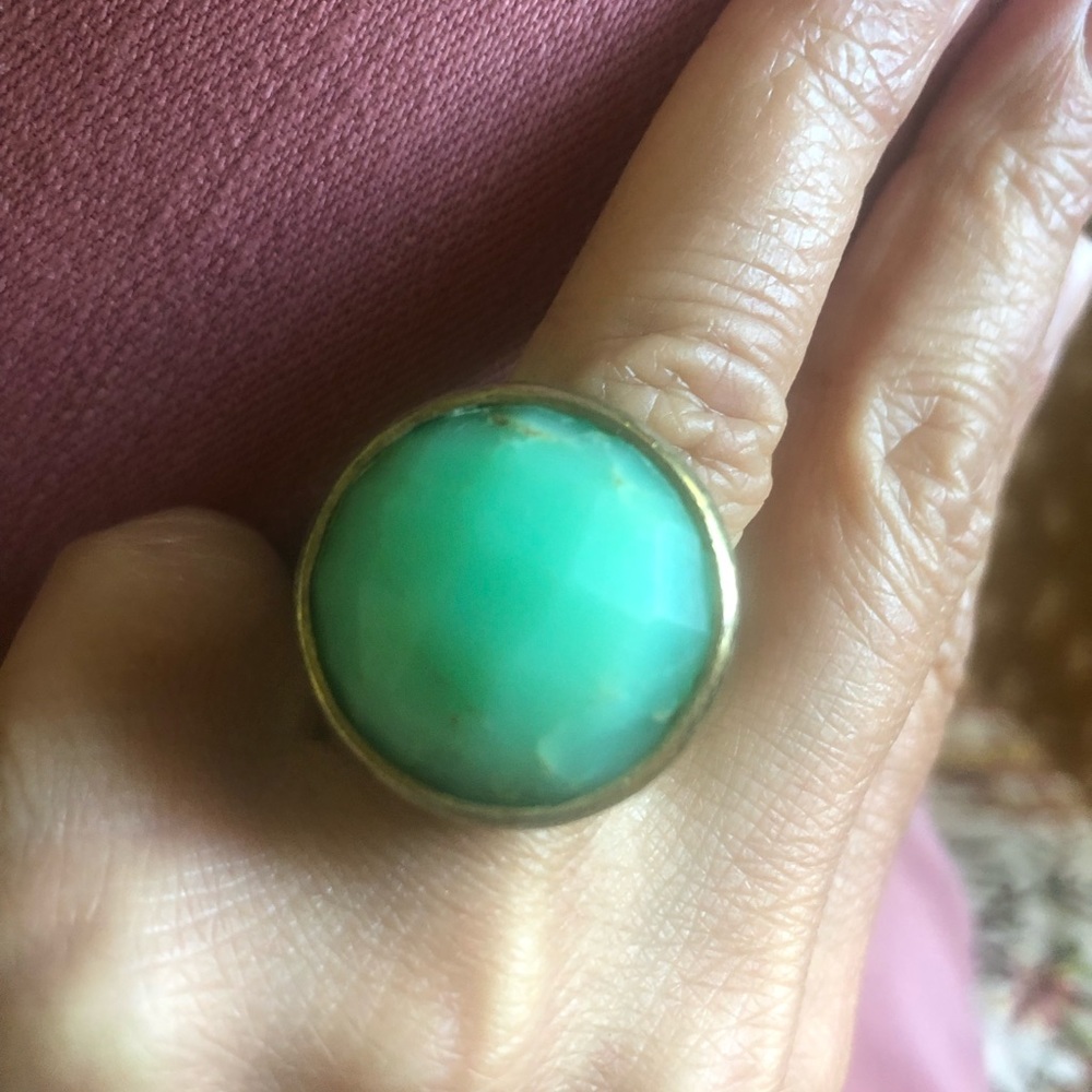 Gold and turquoise ring